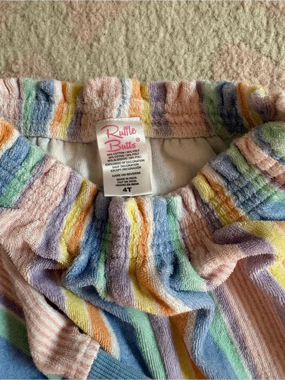 Kids Hooded Set - Pastel Multi-Stripe